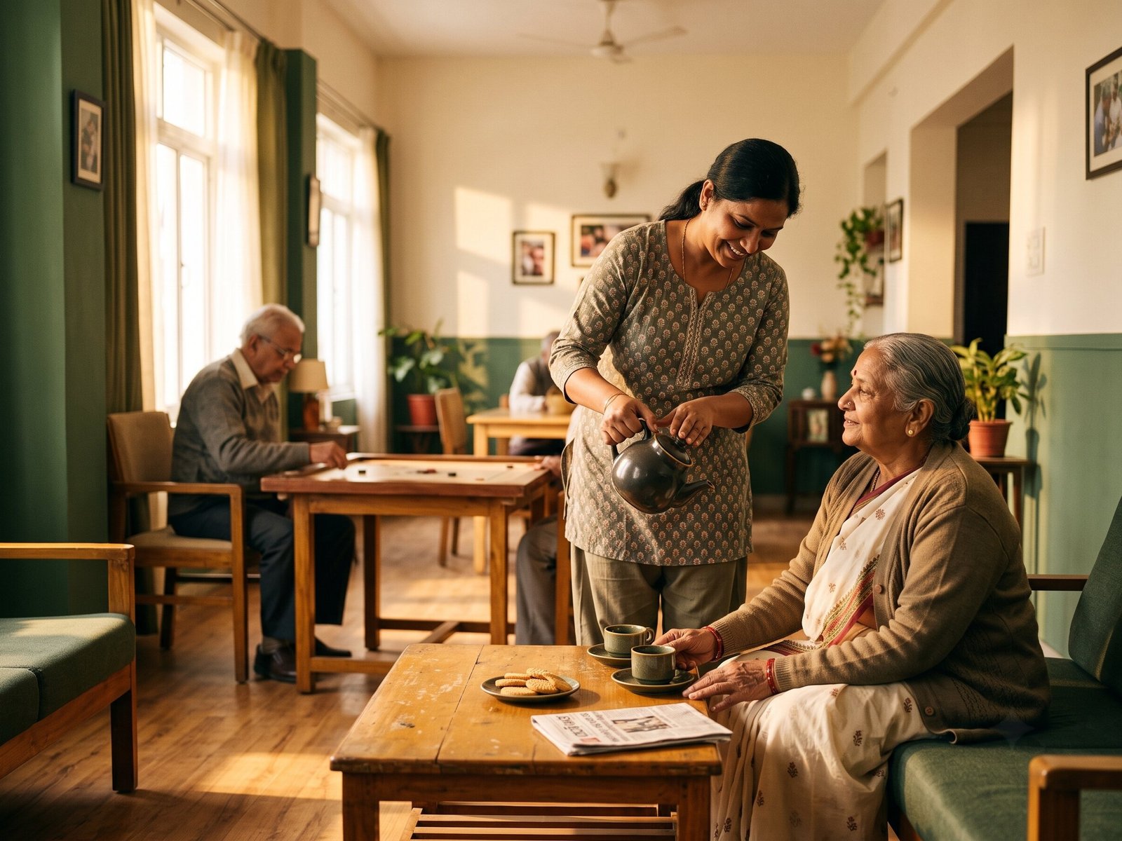 1:00 pm at Novara Senior Living: Lunch, followed by quiet rest time